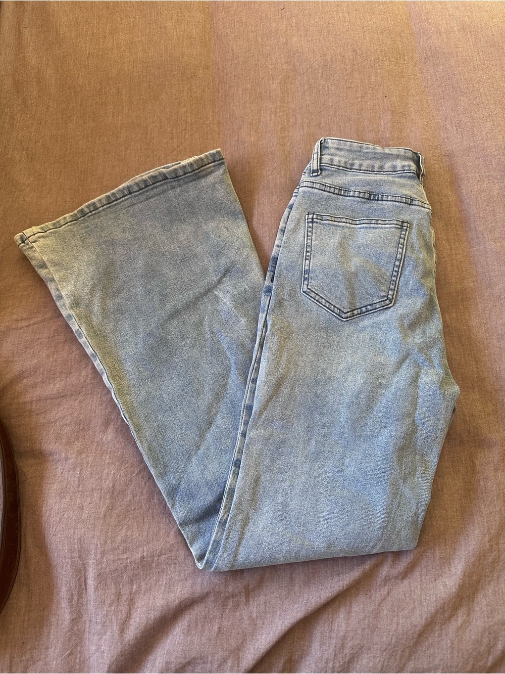 High-Rise Light Blue Flare Jeans for Women